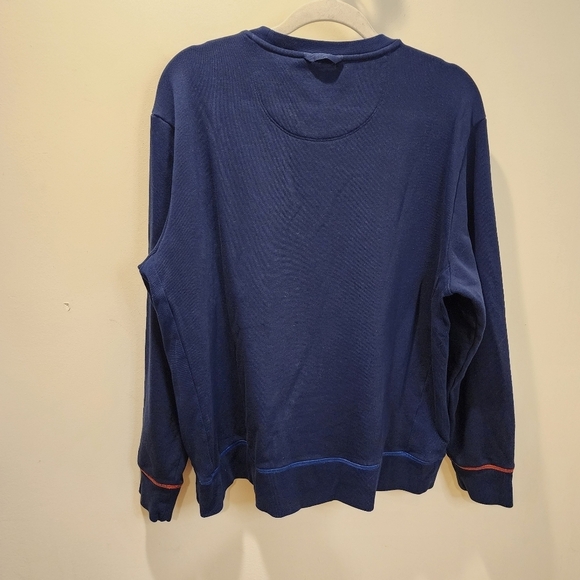 BOMBAS Navy Blue 100% cotton Pullover Crew Neck sweater size XL - Picture 5 of 9